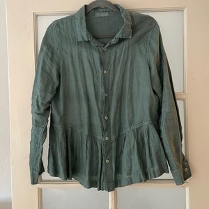 Green linen CP Shades shirt